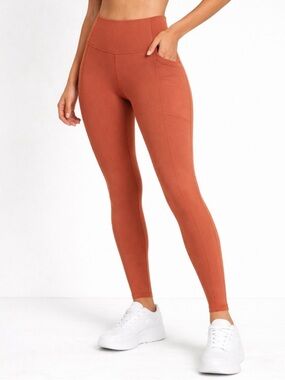 lululemon athletica High-Rise Rust Orange Leggings with Side Pocket